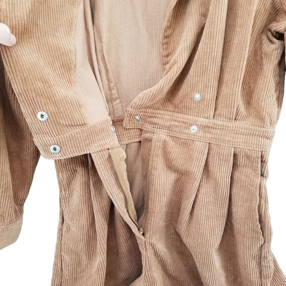 Day + Moon Poppy Corduroy Romper Womens Brown Long Sleeve Collared Size M - Picture 14 of 16